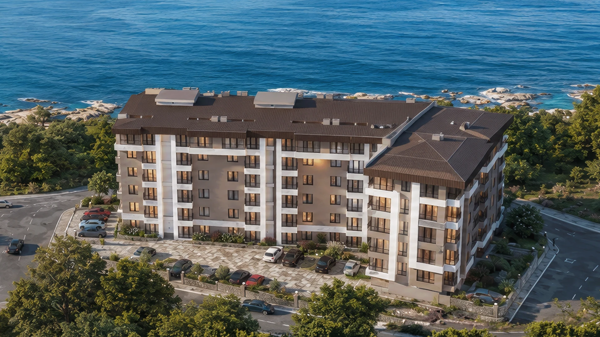 Yalı Apartmanı deniz manzaralı dış cephe görünümü
